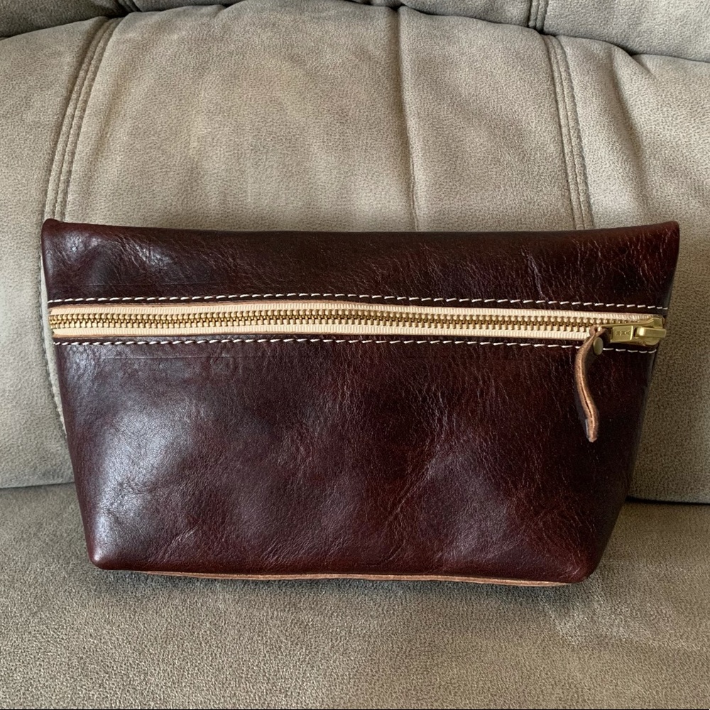 Portland Leather Goods Large Makeup Bag